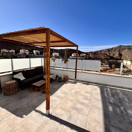 Dream Villa With Heated Pool, Rooftop & Ocean Views Mogán المظهر الخارجي الصورة