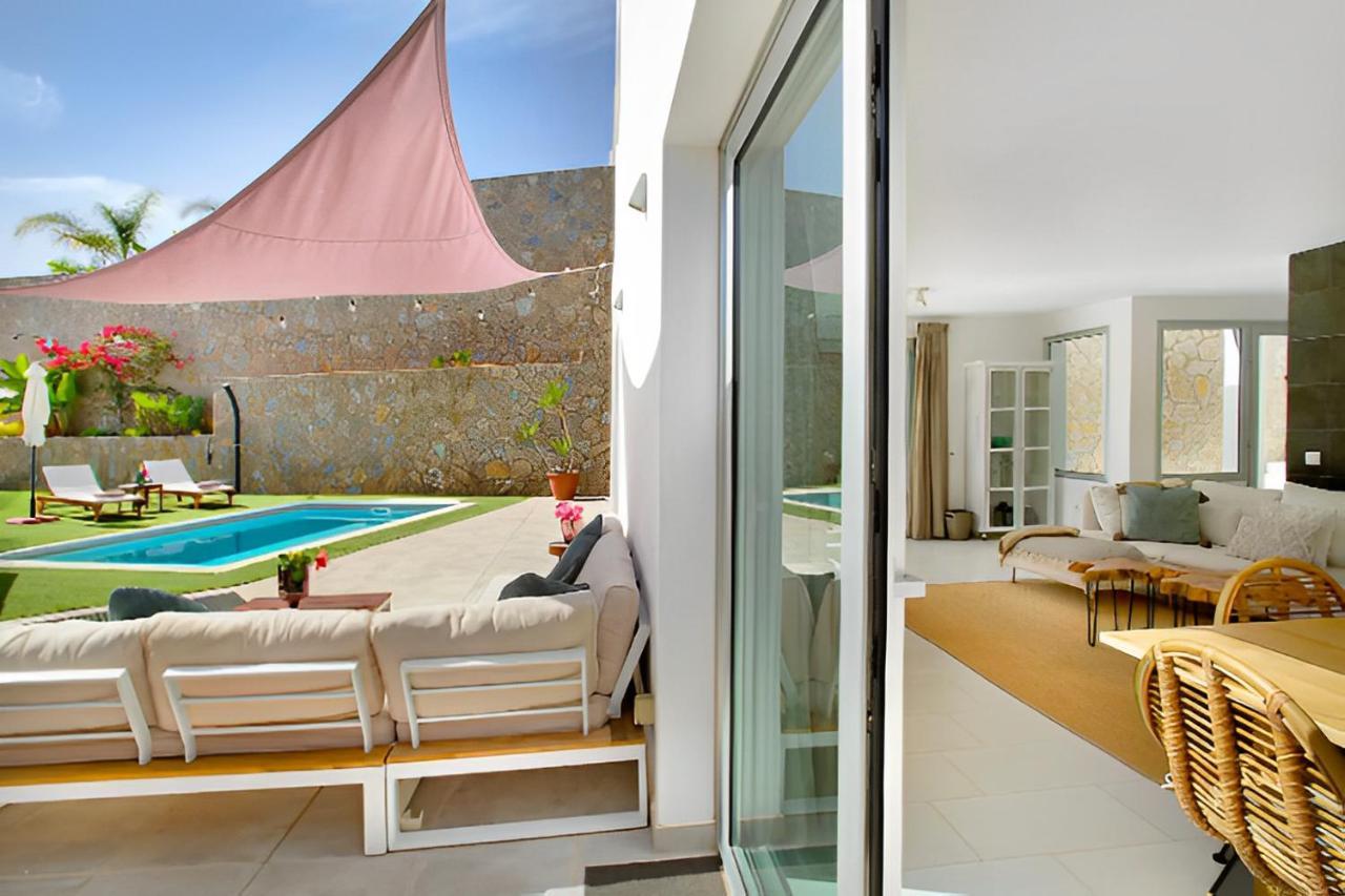 Dream Villa With Heated Pool, Rooftop & Ocean Views Mogán المظهر الخارجي الصورة