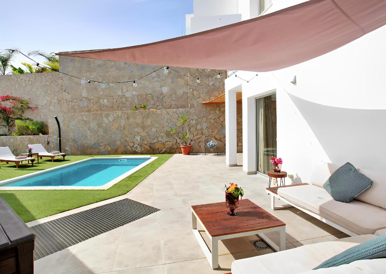 Dream Villa With Heated Pool, Rooftop & Ocean Views Mogán المظهر الخارجي الصورة