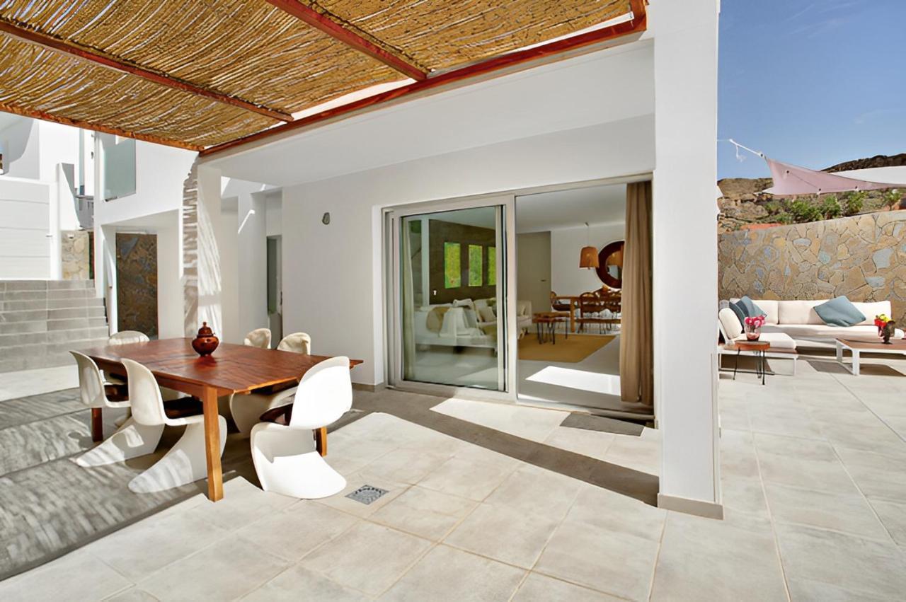 Dream Villa With Heated Pool, Rooftop & Ocean Views Mogán المظهر الخارجي الصورة