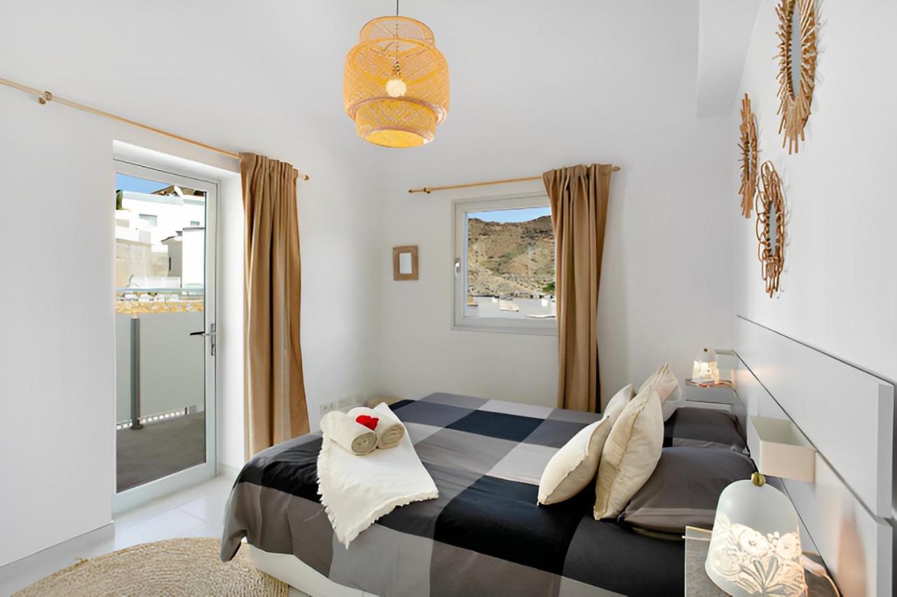 Dream Villa With Heated Pool, Rooftop & Ocean Views Mogán المظهر الخارجي الصورة