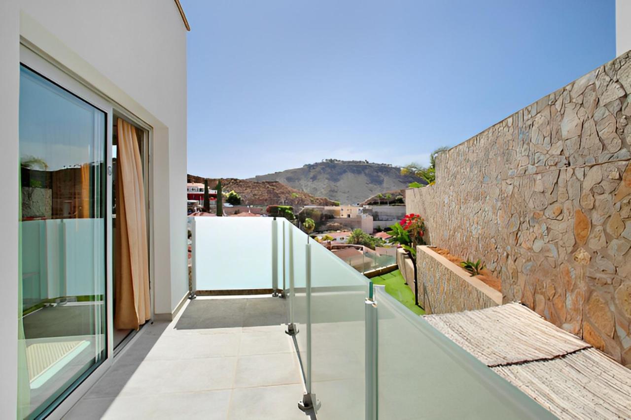 Dream Villa With Heated Pool, Rooftop & Ocean Views Mogán المظهر الخارجي الصورة