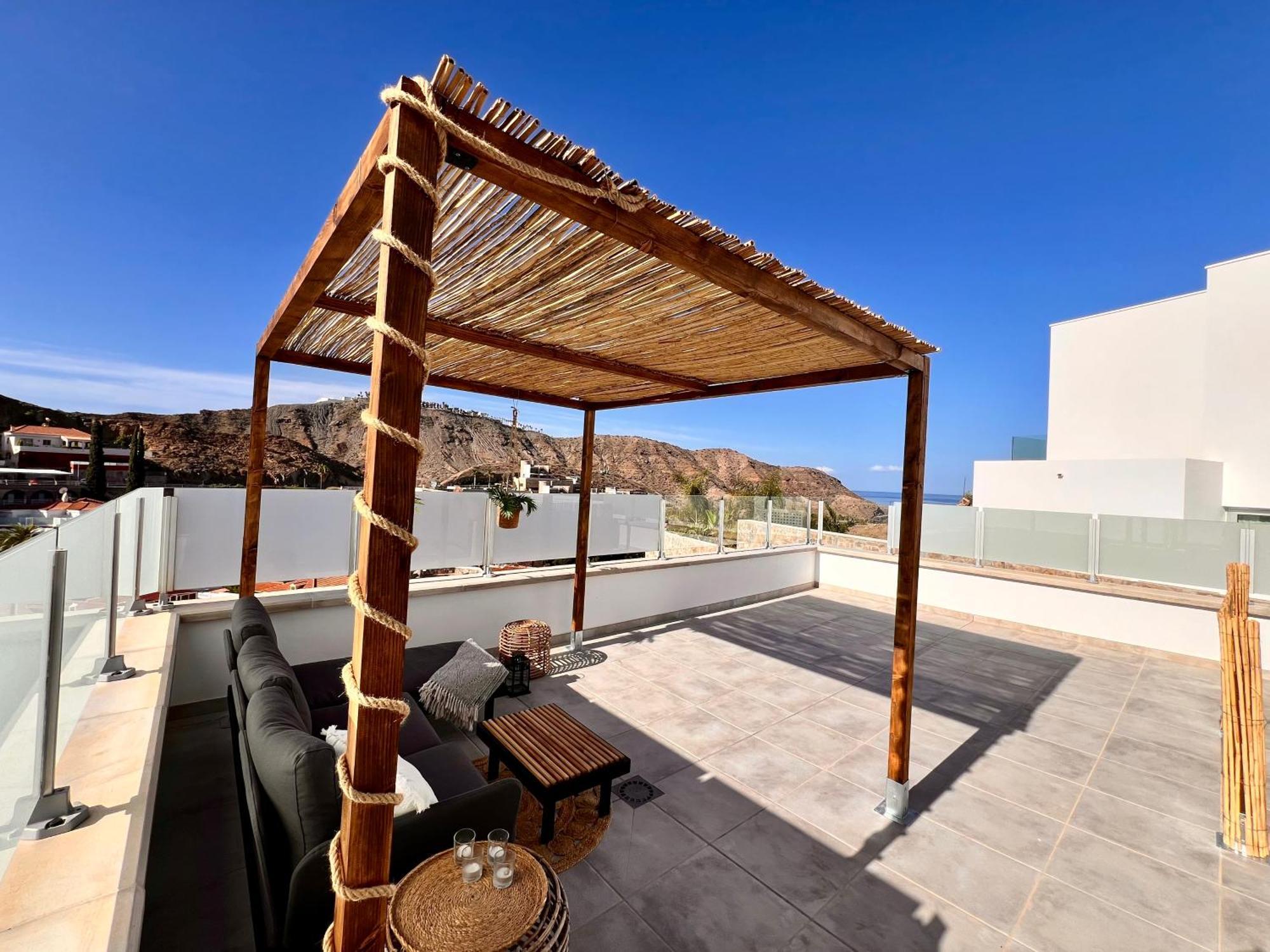 Dream Villa With Heated Pool, Rooftop & Ocean Views Mogán المظهر الخارجي الصورة